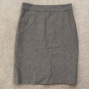 Brown Wool Tweed Midi Pencil Skirt - Ann Taylor - Business Casual- Office